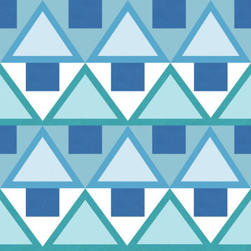 Blue Madaket Geometric Peel & Stick Wallpaper, Swatch