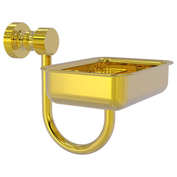Foxtrot Wall Mounted Soap Dish, Polished Brass