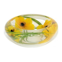 Yellow Poppy Flower Bowl - Home Decor