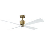 Monte Carlo - Monte Carlo Launceton 56" Ceiling Fan Hand-Rubbed Antique Brass - This 56" Ceiling Fan from Monte Carlo has a finish of Hand-Rubbed Antique Brass and fits in well with any Transitional style decor.