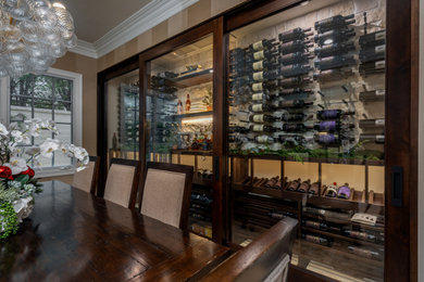 Trendy wine cellar photo in Orange County