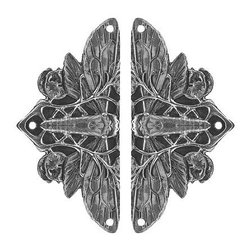 Inviting Home Inc. - Cicada Hinge Plates, Bright Nickel - Hinges