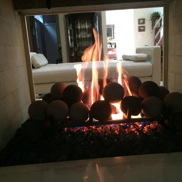 Brown and Beige FireBalls on a grate