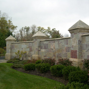 Ambrose Natural Stone Veneer Privacy Wall