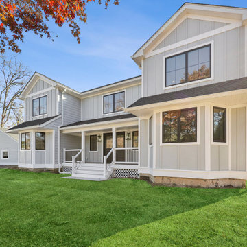 xterior FroFarmhouse Ent View | Second Floor Addition Wyckoff NJ