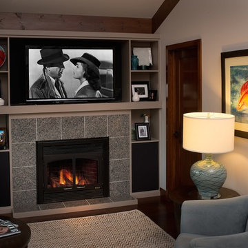 Fireplace - Santa Cruz Beach House