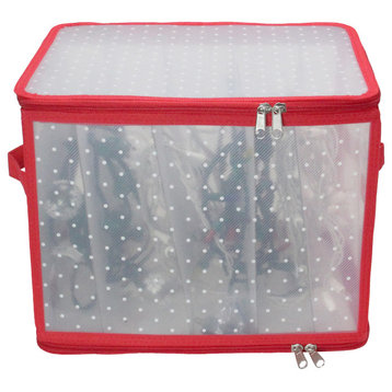 12.5" Transparent Zip Up Christmas Light Storage Box