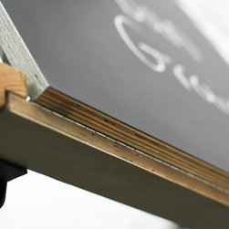 Lucy Reclaimed Scaffolding Adjustable Magnetic Chalkboard Drafting Table & Shelf - Drawing Tables