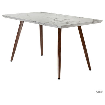 Dining Table With Marble Pattern, Rectangle