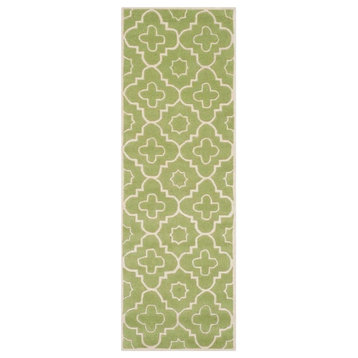 Safavieh Chatham Collection CHT750 Rug, Green/Ivory, 2'3"x7'