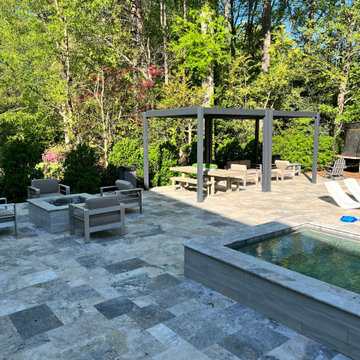 10x10' Double Villa Pergola Combo Set North Carolina Project