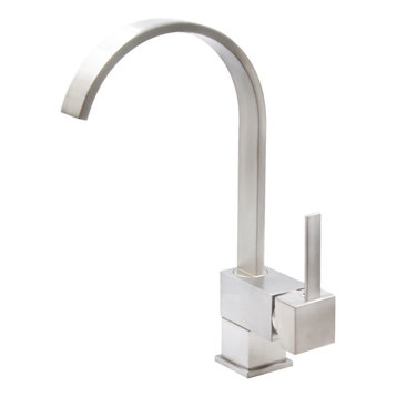 Novatto Wright Single Handle Pivotal Bar Faucet in Brushed Nickel