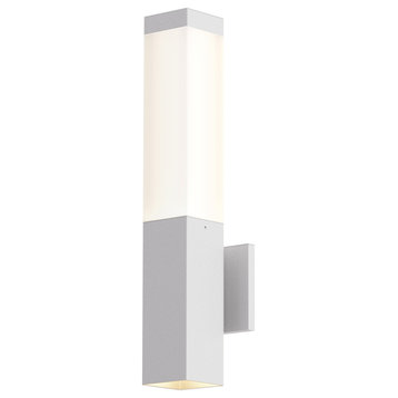 Inside Out Square Column LED Sconce, Textured White