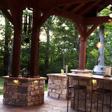 Sunset Hills Woodland Estate Pavilion & Custom Outdoor Kitchen
