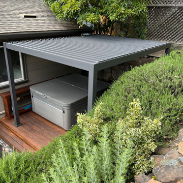 Backyard Hot Tub and IPE Deck