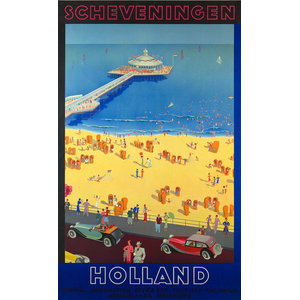 20x28 1920s Holland-America Line Vintage Style Ocean Liner Travel Poster