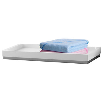 nu steel Pure Ceramic With Metal Chrome Trim Amenity Tray
