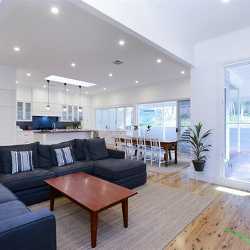 Open Plan | Kitchen, Dining + Living