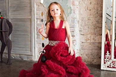 Tulle Ruffle Pageant Dress