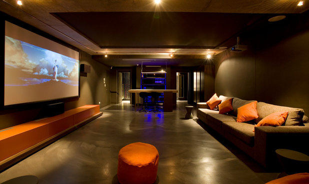 Modern Home Theater by Minosa | Design Life Better