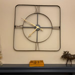 Peterson Housewares Inc./ Peterson Artwares - Square Wrought Iron Antique Wall Clock - Antique Iron Square Wall Clock With Roman number, You’ll kill two birds with one stone when you’ve got this stylish wall clock in your space. Not only will it help you know what time it is, it’ll also inject that modern and glam look into your home that's all the rage right now. Made of iron with gold metal balls on the edge of the frame, it’s the perfect mix of form and function that your decor is craving.