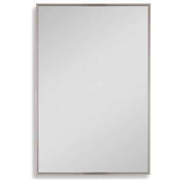 30" Warm Silver Floating Mirror