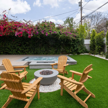 Luscious Backyard with Fire Pit