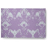 Victorian I-Kat Pattern Soft Chenille Area Rug, Lavender, 2'x3'