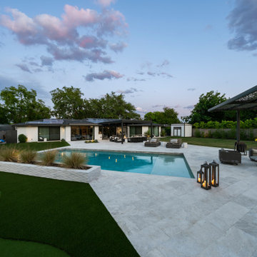 Mid-Century Modern Landscape Escape in Arcadia Pool, Outdoor Bar & Lush Front