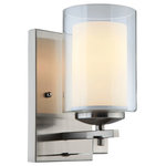 Hardware House - El Dorado Satin Nickel 1-Light Wall Sconce Bathroom Fixture, 20-7997 - Finish: Satin Nickel