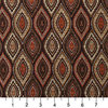Brown Gold Persimmon Ivory pointed Oval Brocade Upholstery Fabric By The Yard