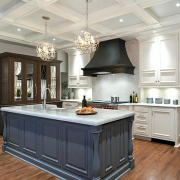 Kitchen Remodel – Saratoga – Recessed Shaker Cabinets with Custom Hood
