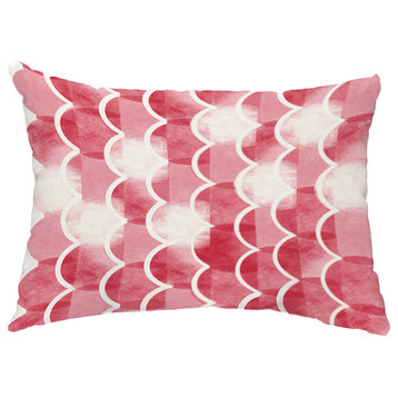 Zircoland 14"x20" Abstract Decorative Outdoor Pillow, Red