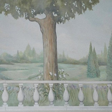 Panaromic Landscape Mural in Colt's Neck, NJ