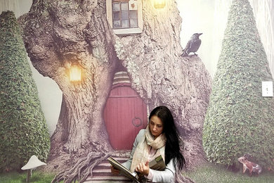 Fantasy tree-house custom mural