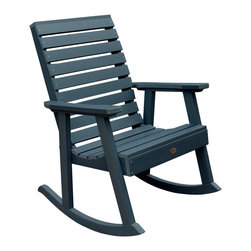 Highwood - Weatherly Outdoor Rocking Chair, Nantucket Blue - Outdoor Rocking Chairs