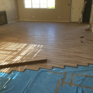 Delaware Bay Driftwood 10 mm laminate with attached underlayment