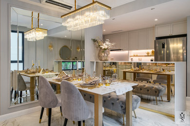 Ornate dining room photo in Singapore