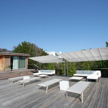 Contemporary with Wood Decking Throughout