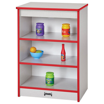Rainbow Accents Toddler Kitchen Refrigerator - Red