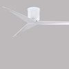 Eliza-H 3 Blade Hugger Paddle Ceiling Fan, Gloss White, Gloss White Blades