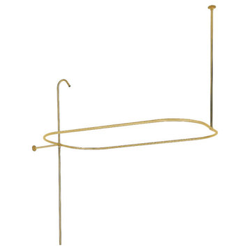 Kingston Brass ABT1040-2 Oval Shower Riser With Enclosure, Polished Brass