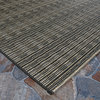 Couristan Cape Barnstable Indoor/Outdoor Area Rug, Black/Tan, 2'3"x7'10" Runner