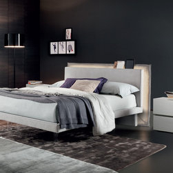 Libriamo Grey Italian Platform Bed by Rossetto - $2,225.00 - Platform Beds