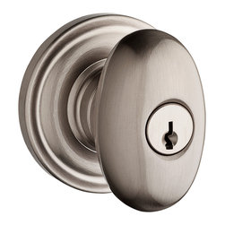 Baldwin - Entry Ellipse Knob on Traditional Round Rose - Door Hardware