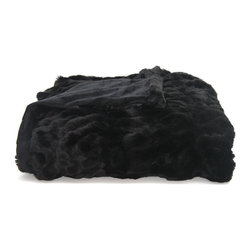 Black Mink Faux Fur Throw - Throws