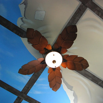 Treasure Island Pirate Mural Themed boys bedroom by MuralArt.com