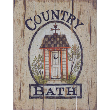 Country Bath Outhouse Pallet Art