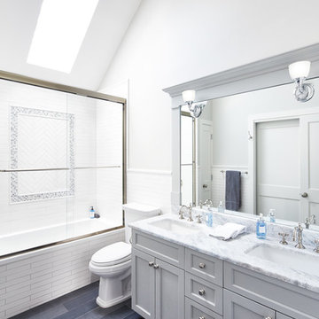 Interior Renovation: Opening up a Westfield, NJ Home - Hallway Bathroom