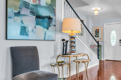 Example of an eclectic entryway design in New York